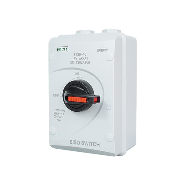 Suntree PV Disconnect, 32amp, 1000Vdc, 4-pole, SISP40 with IP65 Enclosure