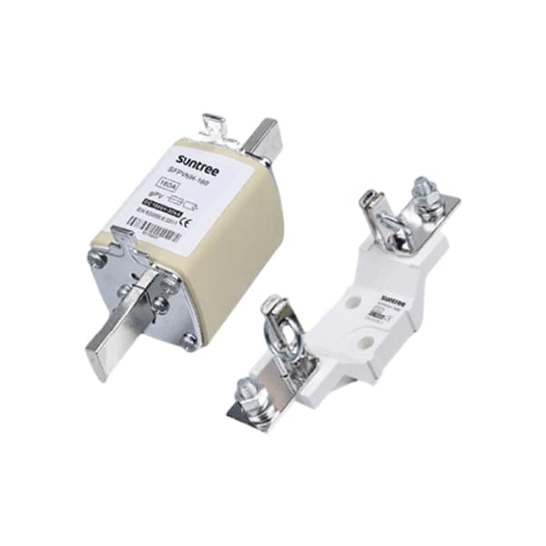 Suntree Battery Fuse NH00 100amp, 125amp, 160amp/1000vdc Fuselink, Fusebase & Cover, Single-pole