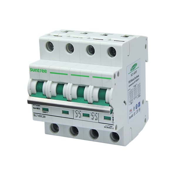 Suntree DC MCB 20amp, 32amp, 63amp, 4-pole, 1000vdc Circuit Breaker